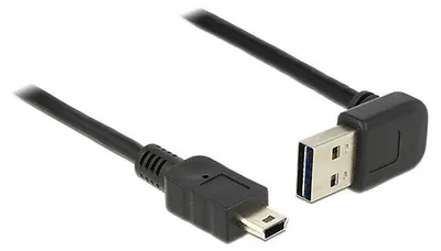 Produktbild von DeLOCK 85184, 0,5 m, USB A, Mini-USB B, USB 2.0, Männlich/Männlich, Schwarz
