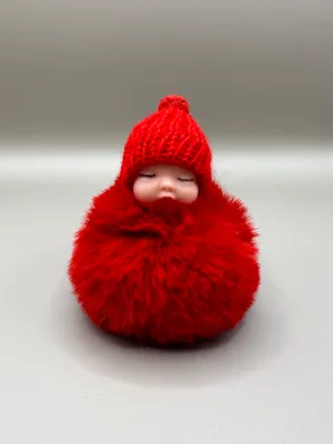 Produktbild von Schlüsselanhänger Puppe Plüsch rot