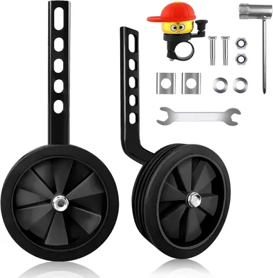 Produktbild von Kinderfahrrad-Stützräder, verstellbar, universal, für Anfänger, schwarz