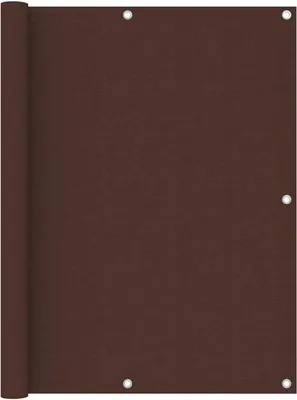 Immagine prodotto di Tenda da balcone - 120x400 cm - Resistente alle intemperie - Tessuto Oxford marrone Tenda da balcone con protezione dai raggi UV e dal vento per ringhiere alte - tessuto di rivestimento incluso