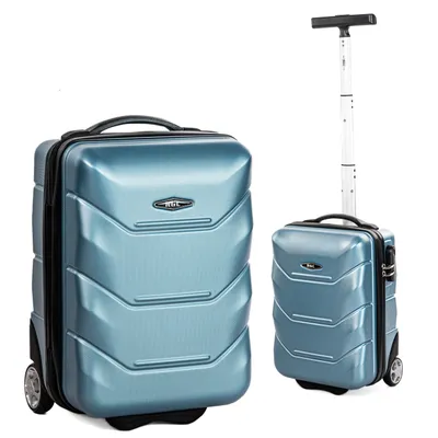 Two suitcases of different sizes are displayed against a white background.