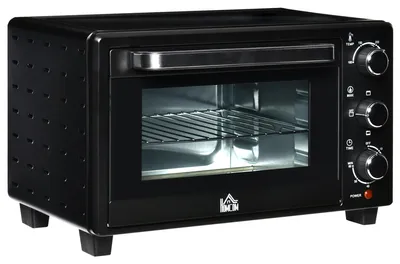 Obrázek produktu pro Homcom 800-085V90, 32 l, Stříbrná, Stojací, Otočné, 6 krajíců, 100 - 230 °C