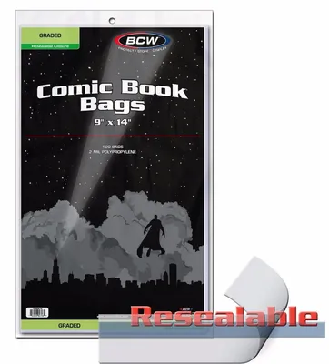 Produktbild von BCW Graded Comic Bags 2-Mil resealable (100 ct.)