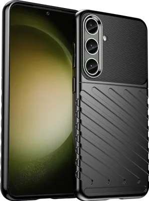Produktbild von Mobigear Groove  Samsung Galaxy S24 Plus Hülle Flexibles TPU Backcover - Schwarz