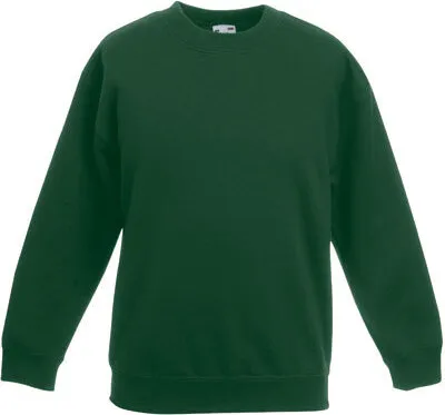 Produktbild von Fruit of the Loom - Kids Classic Set-In Sweat - Bottle Green - 128