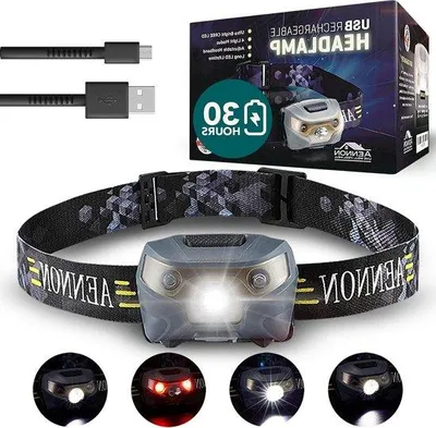 Obrázok produktu pre Nabíjateľná LED čelovka, vodotesná, ľahká, na beh a turistiku