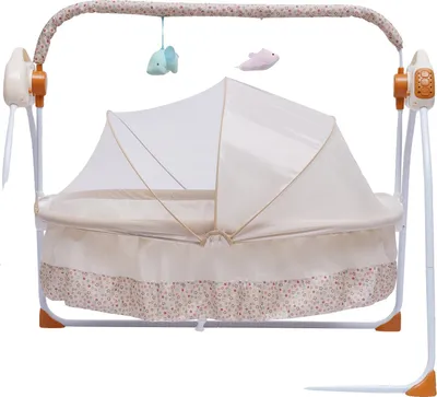 Image de Siège balancelle pour bébé, réglable électriquement, 5 amplitudes de balancement, kaki