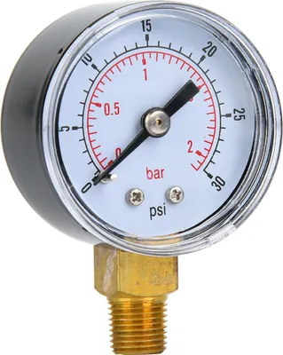 Obrázok produktu pre Mechanický tlakomer 1/8 palca BSPT spodné pripojenie pre vzduch olej voda (0-30psi 0-2bar)