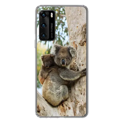 Produktbild von MuchoWow® Handyhülle Schutzhülle Hülle für Huawei P40 Koalas - Kind - Baum - Jungen - Mädchen Silikon Softcase Handy Hülle - Handytasche