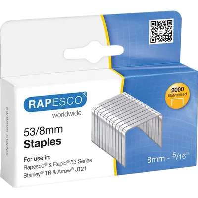 Obrázek produktu pro Rapesco Heftklammern 53/8 verzinkt 2000Stück RP538/8