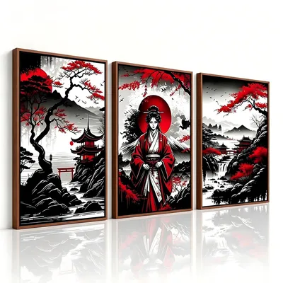Produktbild von Modernes japanisches Samurai-Leinwandbild