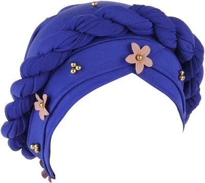 Produktbild von Famanu Moslim-Turban mit Zopf - Bandana-Schal für Chemo-Haube - Einheitsgröße