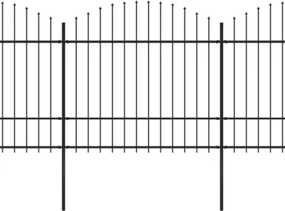 Obrázok produktu pre vidaXL Záhradný plot s hrotom z ocele 1426 x 175 cm čierny