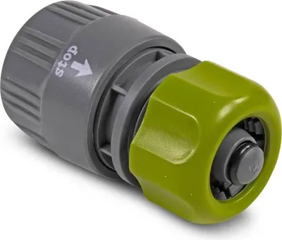 Produktbild von Flotide PVC-U 12mm Klickverbinder x Buchse Klick Grau/Grün mit Stoppfunktion