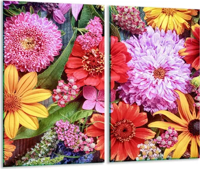 Image de Plaques de recouvrement pour cuisinière 2 pièces 30x52 Couverture de plaque vitrocéramique verre fleurs