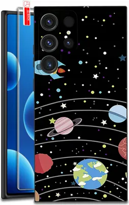 Productafbeelding van Hoesje voor Samsung Galaxy S25 Ultra, diverse designs | Siliconen mat hoesje + beschermend glas 9H