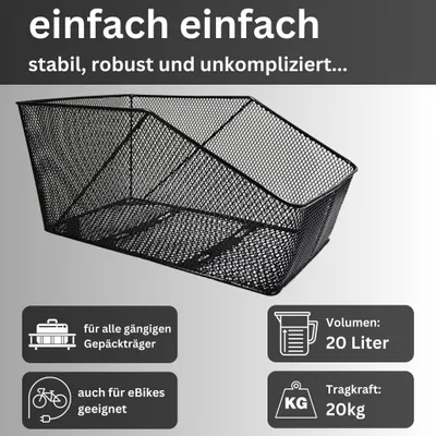 Produktbild von VDP - Fahrradkorb XL 20L (EAST_BJB-445) BJB-445