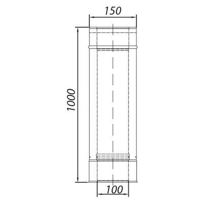 Obrázok produktu pre Adam plynové potrubie 100/150 1 m