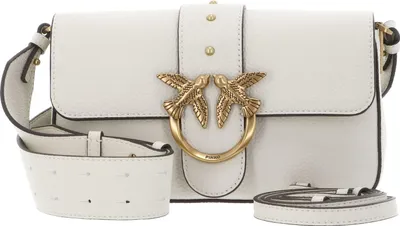 Produktbild von PINKO Umhängetasche Love One Mini Slouchy FL Bianco Seta - Antique Gold creme