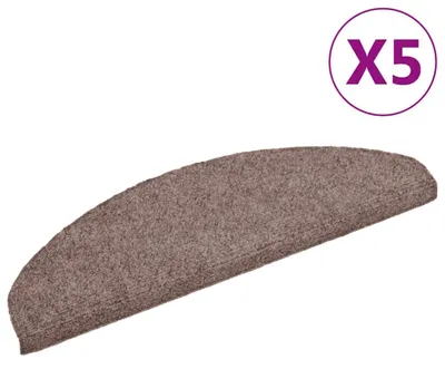 Obrázok produktu pre vidaXL Podložky na kroky Samolepiace 5 ks 65x21x4 cm Svetlohnedé Polkruhové Veľké
