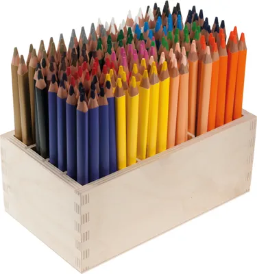 Produktbild von edu3 Jumbo Buntstifte, 180 Stück, von edu, Mine D: 5 mm, Dreikant