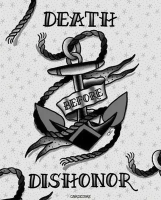 Obrázok produktu pre Cardxcore – Death Before Dishonour – 40 x 50 cm – plagát