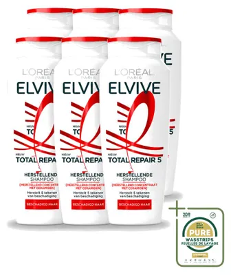 Produktbild von 6 x L'Oréal Paris Elvive Total Repair 5 Shampoo - 250 ml - Vorratspackung - 6 Stücke
