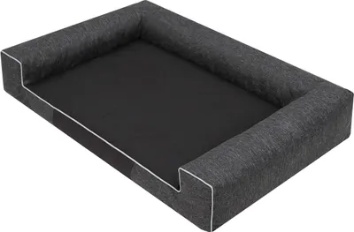 A dog bed with raised sides, shown from a slightly elevated angle.