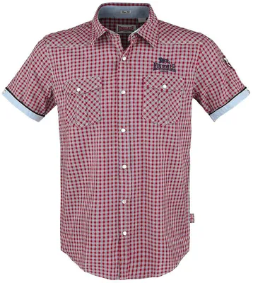 Immagine prodotto di Camicia uomo manica corta slim fit BERNY Rosso/Blu/Bianco L Lonsdale