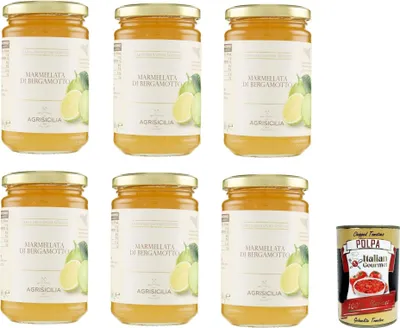Produktbild von Agrisicilia Marmellata di Bergamotto, Bergamot- marmelade, jam marmelade, 6x 360g + Italian Gourmet polpa 400g