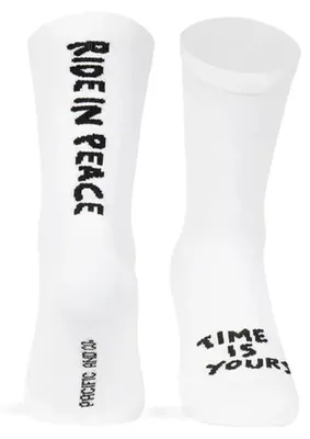 Image de Chaussettes Pacific Socks Ride In Peace, blanc, pointures 37-41, blanc, pointures 37-41