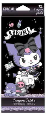 Image de Peintures à la détrempe en tube Kuromi, 12 ml, 12 couleurs