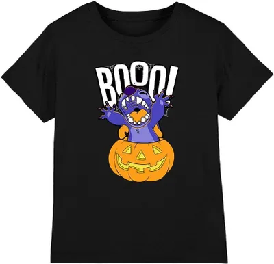 Produktbild von Lilo & Stitch - "Laughing Pumpkin" T-Shirt für Kinder TV3722 (128) (Schwarz)