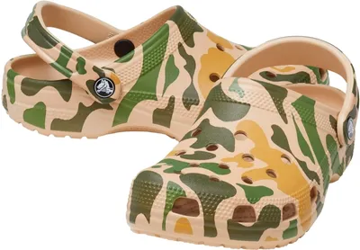 Produktbild von CROCS Damen-Keilschuhe, CLASSIC PRINTED CAMO CLOG