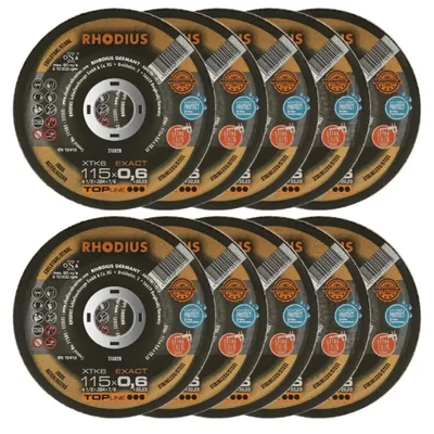 Obrázek produktu pro Rhodius XTK6 EXACT BOX 211301 Cutting disc (off-set) 115 mm 10 pc(s) Stainless steel, Steel