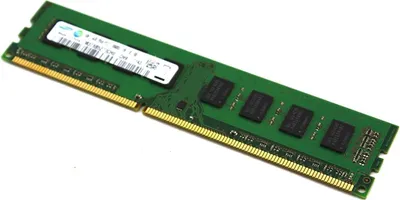 A single computer RAM module is shown against a white background.