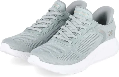 Produktbild von Skechers SLIP INS BOBS SQUAD CHAOS Damen Slip-On-Sneaker CURRENT MUSE Grün Sage Textil vegan  Größe: 38