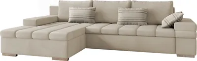 Produktbild von MIRJAN24 Ecksofa Bangkok, Stilvoll L-Form Sofa mit Schlaffunktion und Bettkasten, Wohnlandschaft (Farbe: Uttario Velvet 2979 + Uttario Velvet 2979 + Senegal 825, Seite: Links)