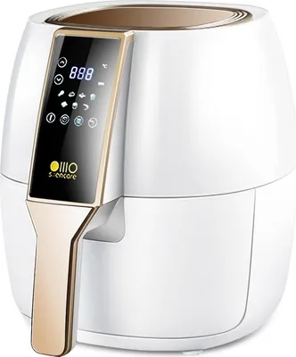 Obrázek produktu pro Fine Life Pro Horkovzdušná fritéz 4L AirFryer, časovač a regulace teploty 80°C-200°C, fritéza bez oleje, 7 programů vaření, grilování, pečení, horkovz