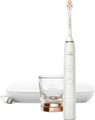 Produktbild von Philips HX9911/23 Elektrische Zahnbrste fr Erwachsene Schallzahnbrste Rose gold, Wei