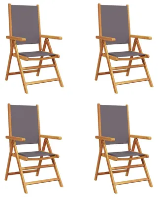 Zdjęcie produktu dla VidaXL 3214541, Taras, Obite siedzisko, Drewno akacjowe, Poliester, Antracyt, 110 kg, 570 mm