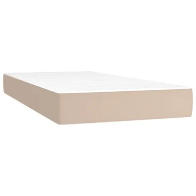 Zdjęcie produktu dla VidaXL 347707, Pojedynczy/Dwuosobowy rozmiar, Materac sprężynowy, Średni, Cappuccino, Biały, Sztuczna skóra, Pianka