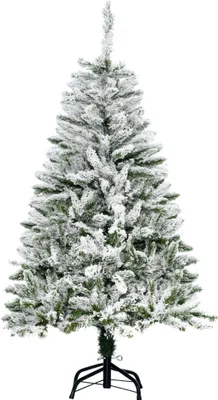 Image de HOMCOM Sapin de Noël Artificiel enneigé 120H cm 200 Branches épines Imitation Nordmann Grand réalisme