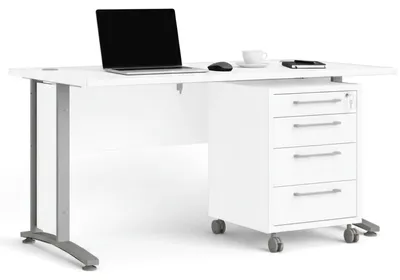 Obrázek produktu pro Psací stůl Prisme s podstavcem, bílý