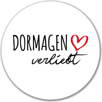 Produktbild von Huuraa Aufkleber Dormagen verliebt 10cm rund Sticker Geschenkidee