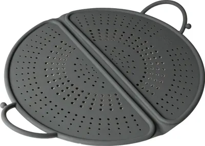 Klappbarer Spritzschutz aus Silikon, grau, Ø 30 cm