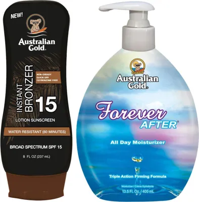 Image de Australian Gold Balm with Bronzer SPF15 + Forever after 400 ml
