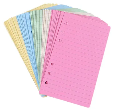 Image de Papier de recharge A5 - 5 couleurs - 100 feuilles - Modèle DD01566C