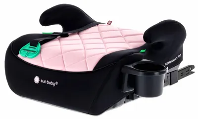 Obrázek produktu pro Podsedák, dětský podsedák, autosedačka, booster, dětská autosedačka, ISOFIX, 125–150 cm, držák na nápoje, LittleNestPro, černá, růžová, Sun Baby