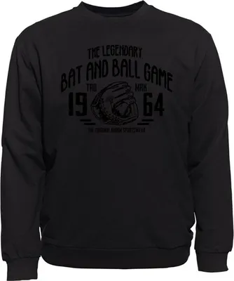 Produktbild von Übergrößen Sweatshirt AHORN SPORTSWEAR Legandary Ball Game Schwarz 5XL